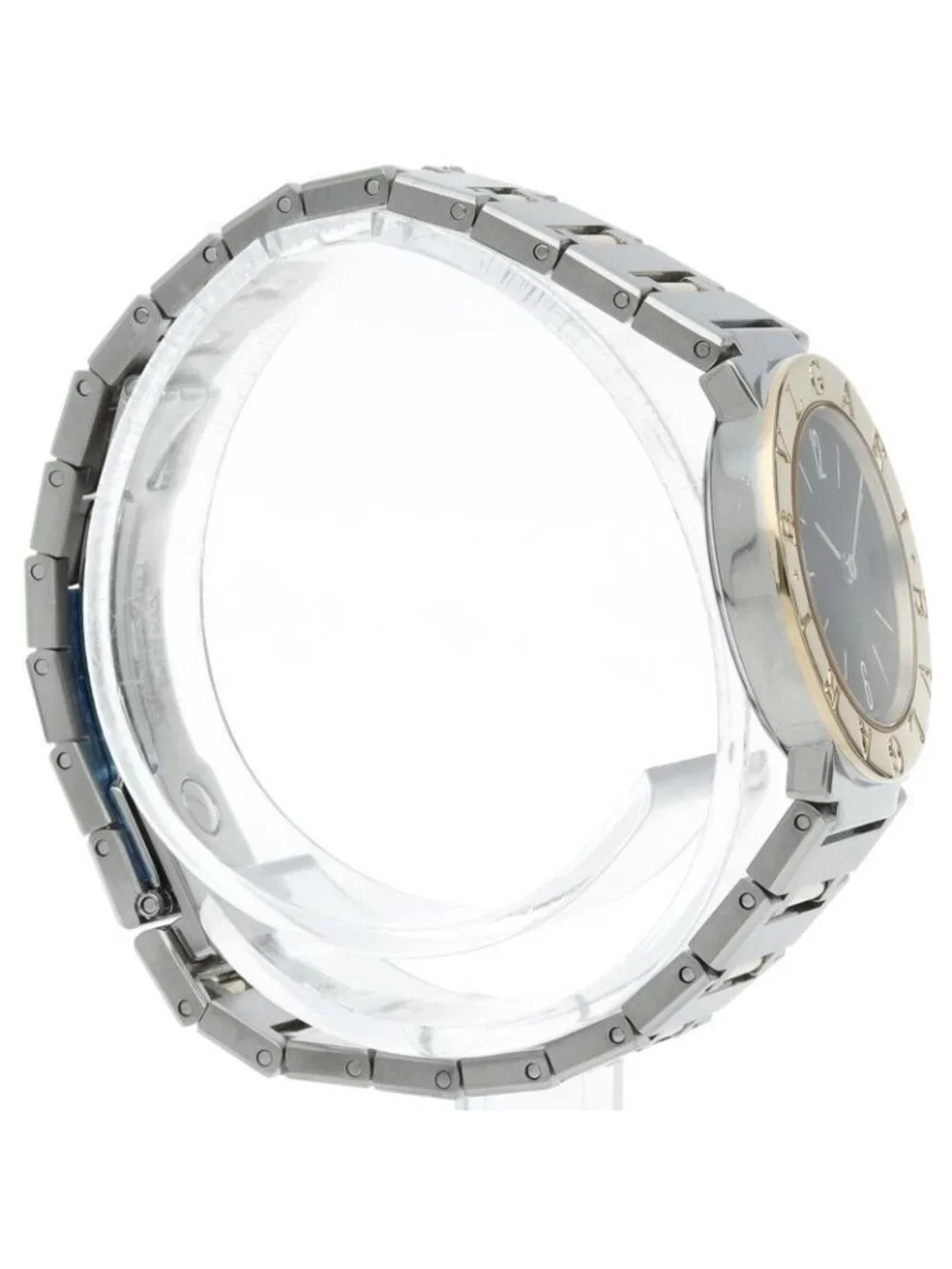 Bvlgari Watch 26 18k Yellow Gold SS Black Polished